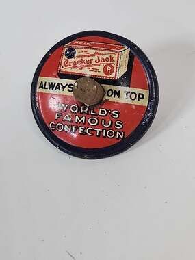 1930's Cracker Jack Always On Top World's Famous Confection Spinning Toy